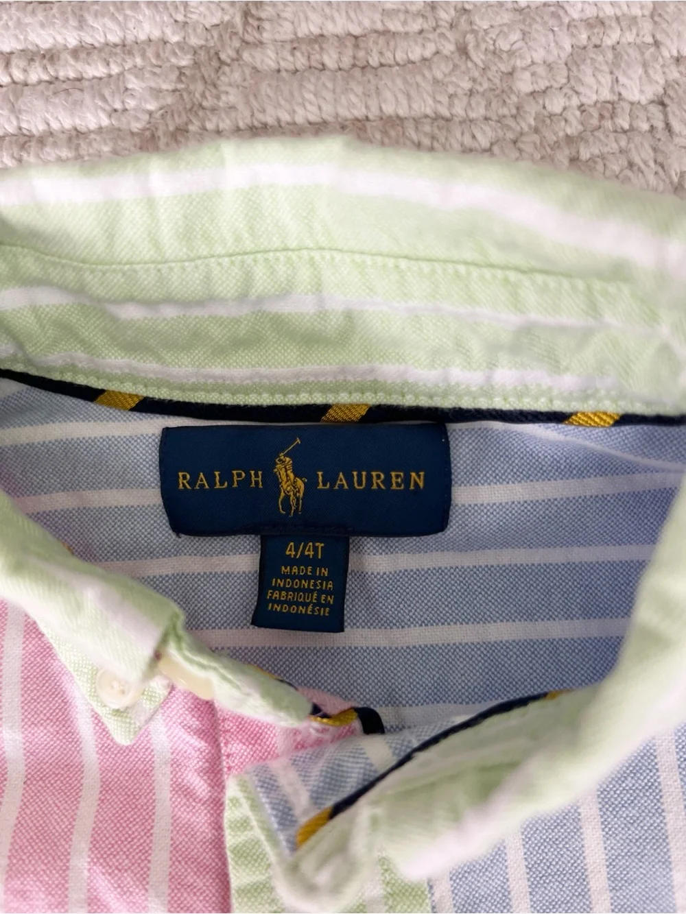 Polo by Ralph Lauren Kids Multicolor Stripe Button-Down Short Sleeve Shirt 4